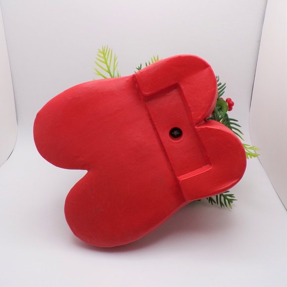 VTG 1960s Christmas Santa Claus in Boots Plastic Greenery Planter Decor FLAWS - Picture 9 of 11